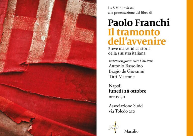 Presentazione de “Il tramonto dell’avvenire”